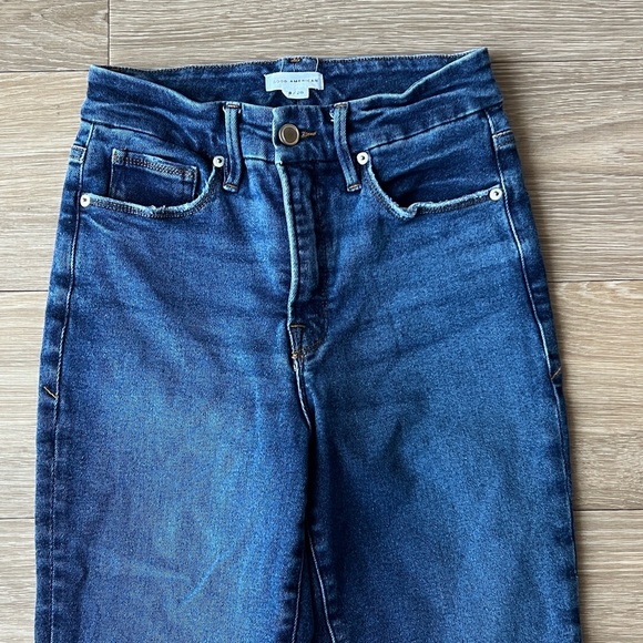 Good American Dark Blue Straight Leg Jeans - Picture 5 of 6